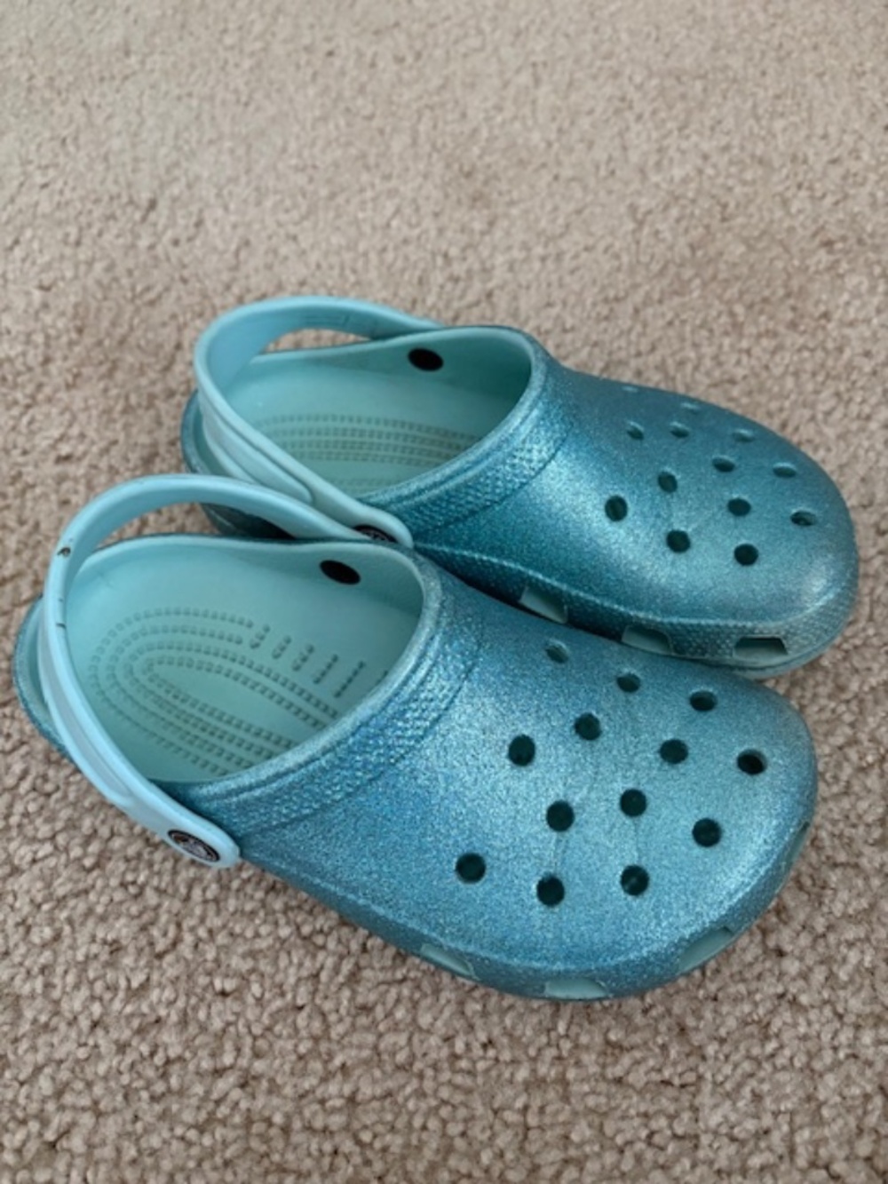 Crocs Glitter Classic Clog Size US J 3